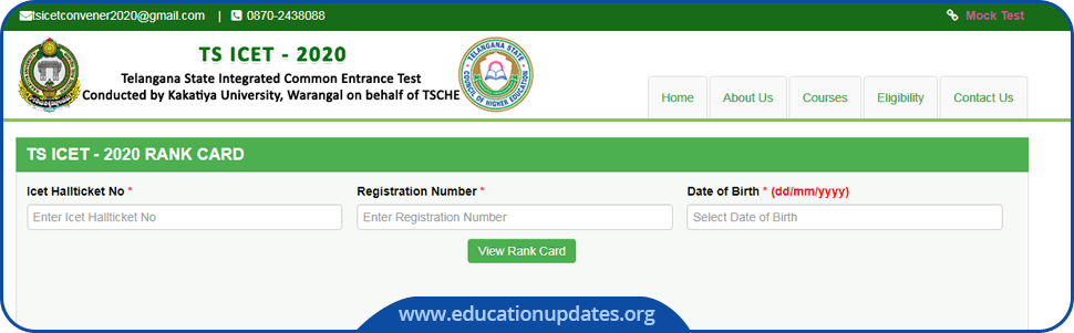 TS ICET Results-2020 (Download Rank Card & Merit List)